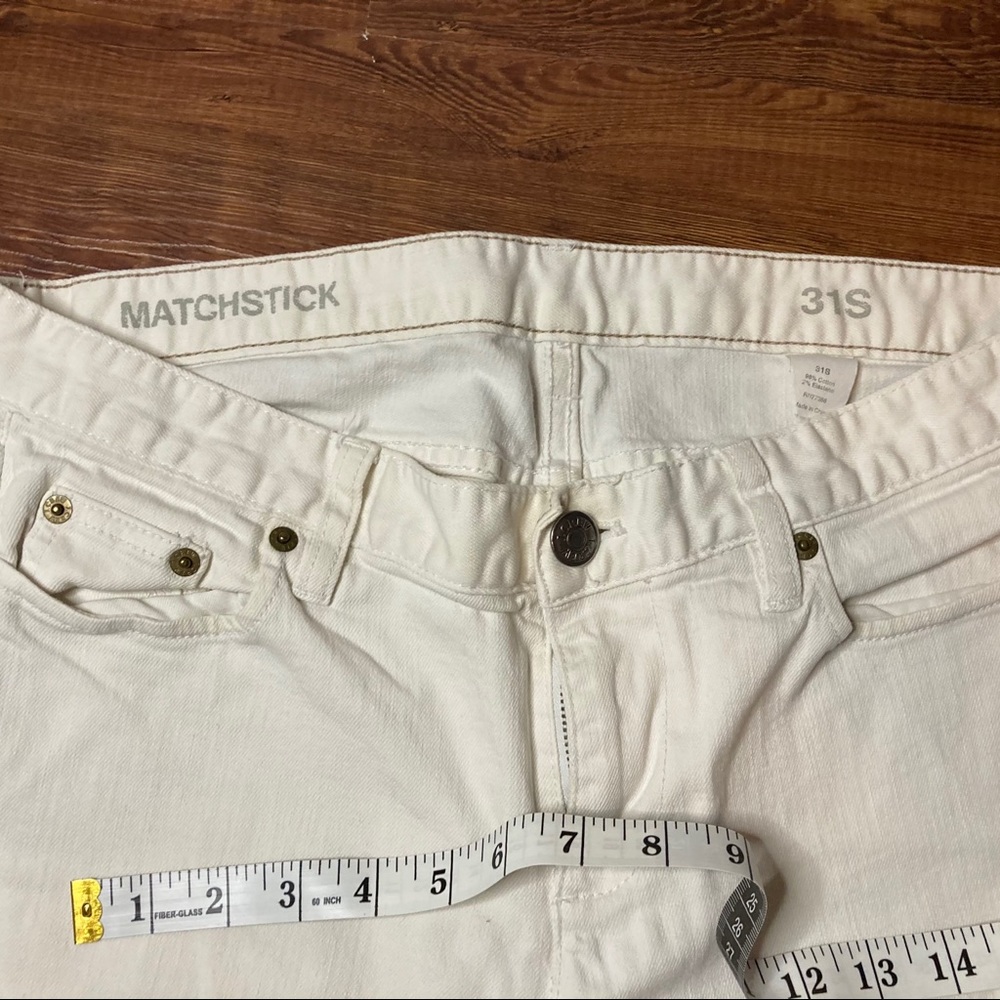 J. Crew Jeans , white Size 31 Matchstick.